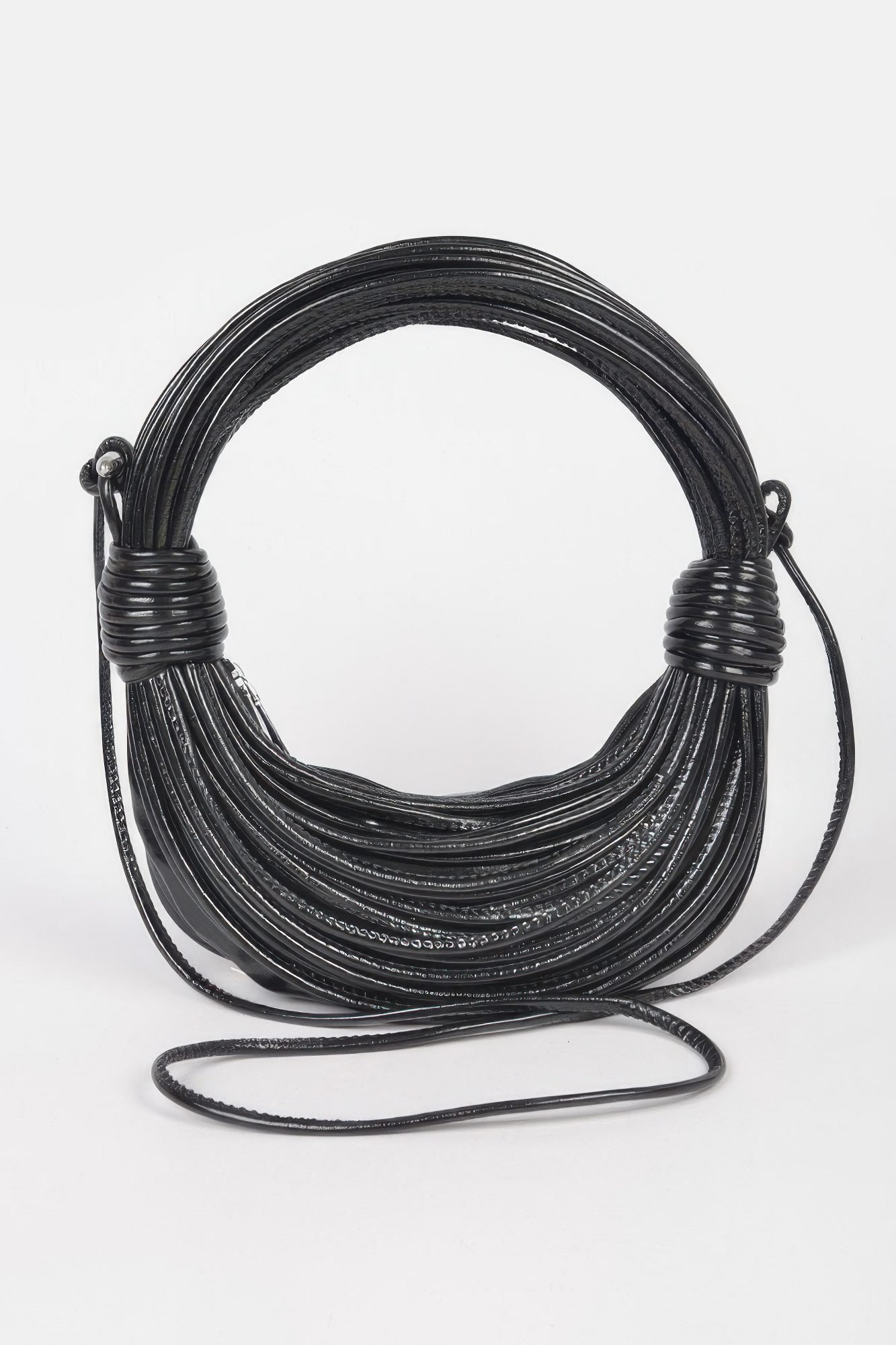 Faux Leather Rope Hobo Bag-48901