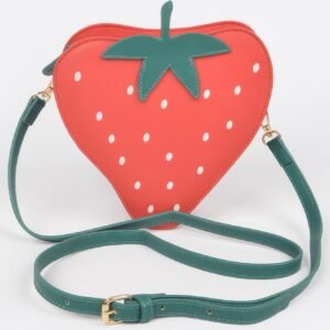 Faux Suede Strawberry Novelty Bag-48960