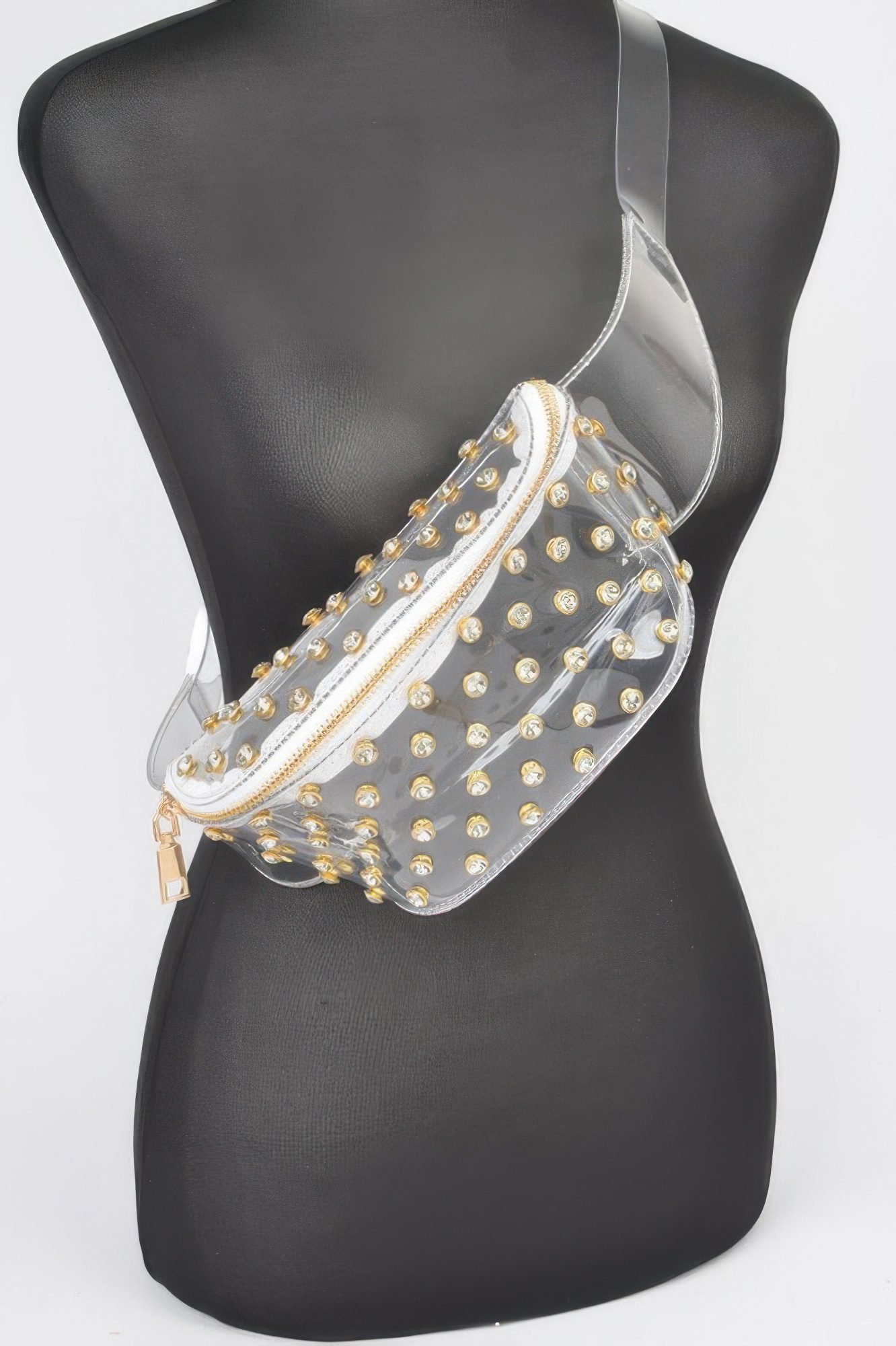 Transparent Rhinestone Studded Fanny Pack-48963