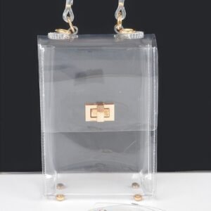 Transparent Top Handle Flap Clutch-48979