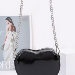 Enamel Heart Shape Crossbody Bag-49459