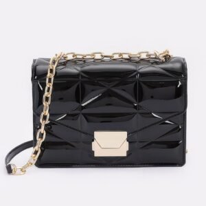 Embossed Enamel Flap Crossbody Clutch-50925