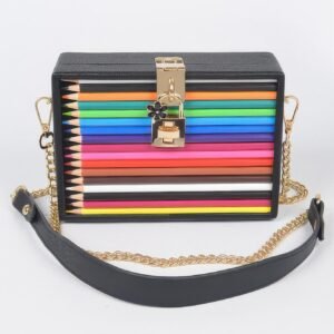 Pencil Case With Key And Lock Clutch-51327