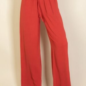 Drawstring Waist Wide Leg Minimalist Pants