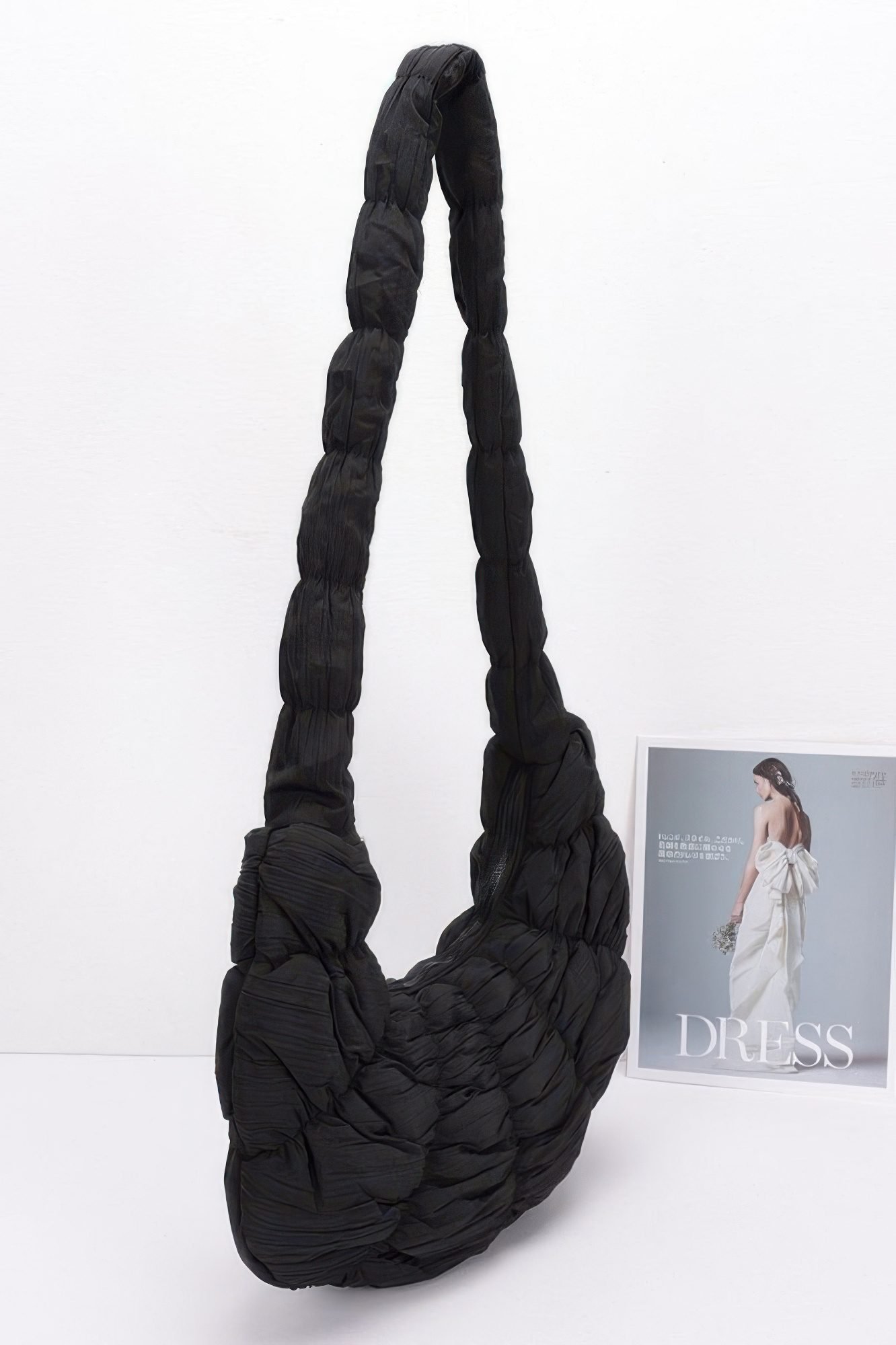 Quilted Nylon Padded Crossbody Bag-52366