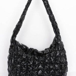 Quilted Metallic Padded Crossbody Bag-52367