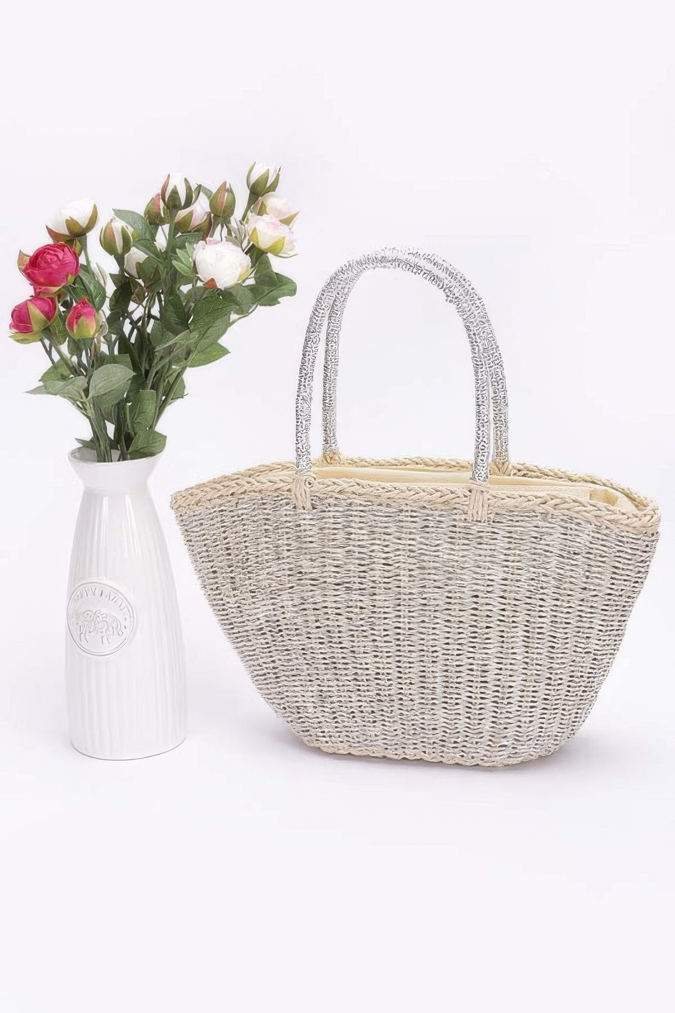 Faux Straw Sunshine Tote-52368