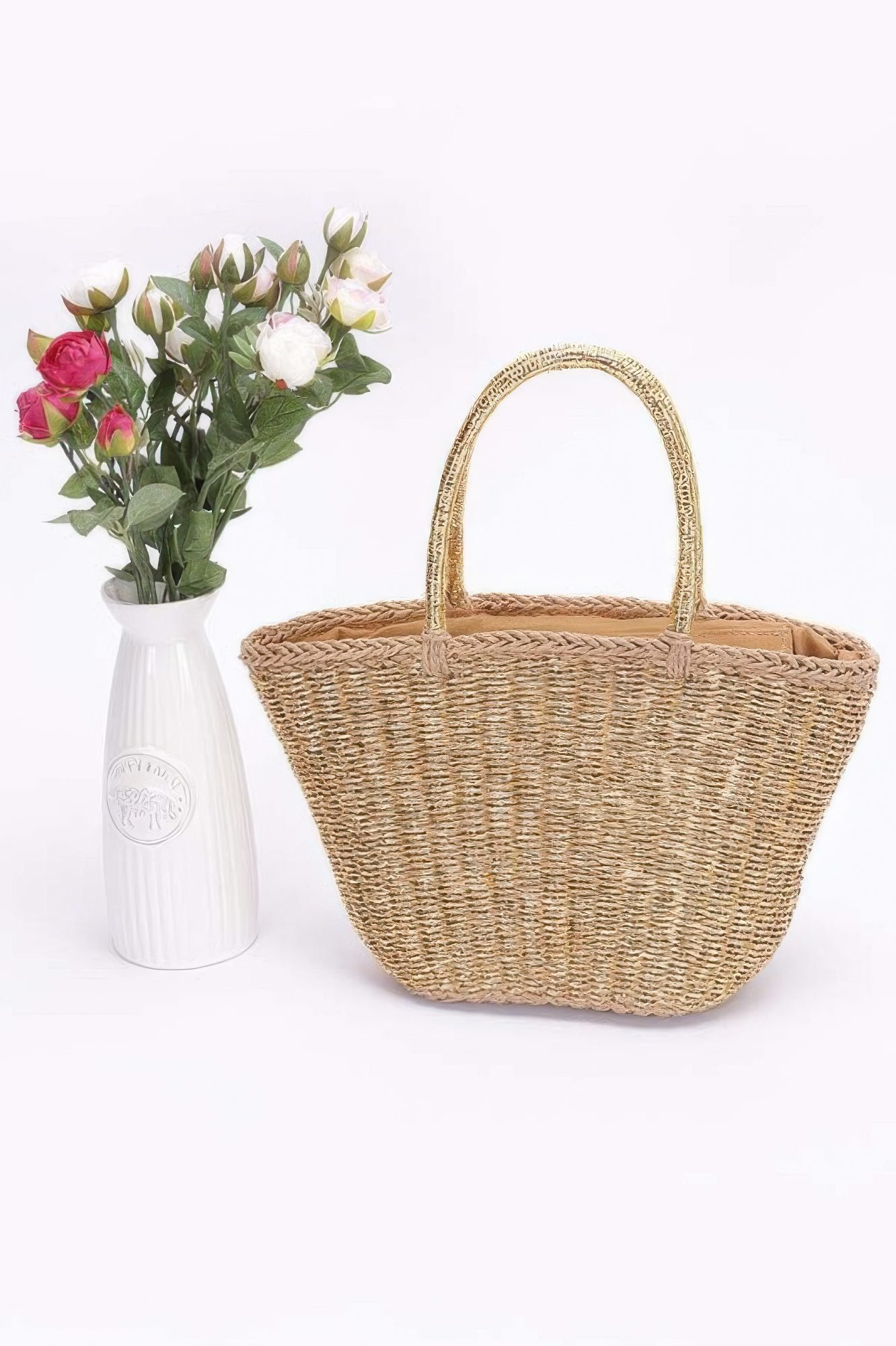 Faux Straw Sunshine Tote-52368