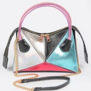 Metallic Multi Color Top Handle Bag-52483