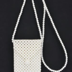Hand Made Faux Pearl Bead Crossbody Small Bag-53045