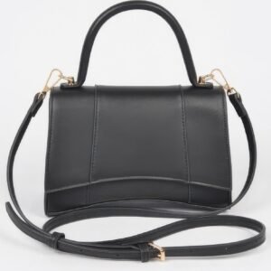 Faux Leather Top Handle Bag-53488