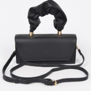 Simple Flap Clutch W/Wrinkled Handle-53489