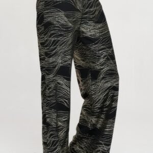 Fukuro Jacquard Wide Leg Pants W/Foil
