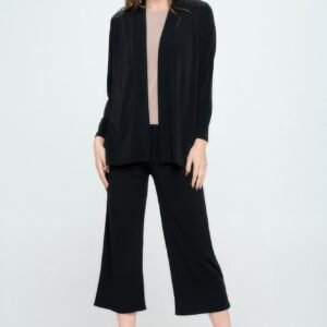 Bns Long Sleeve Cardigan With Wide Leg Angle Pants
