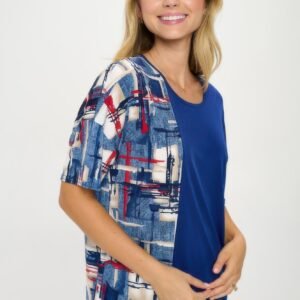 Hit Round Neck Short Sleeve Top-53245