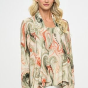 Mid Cut Print Jacket-53336