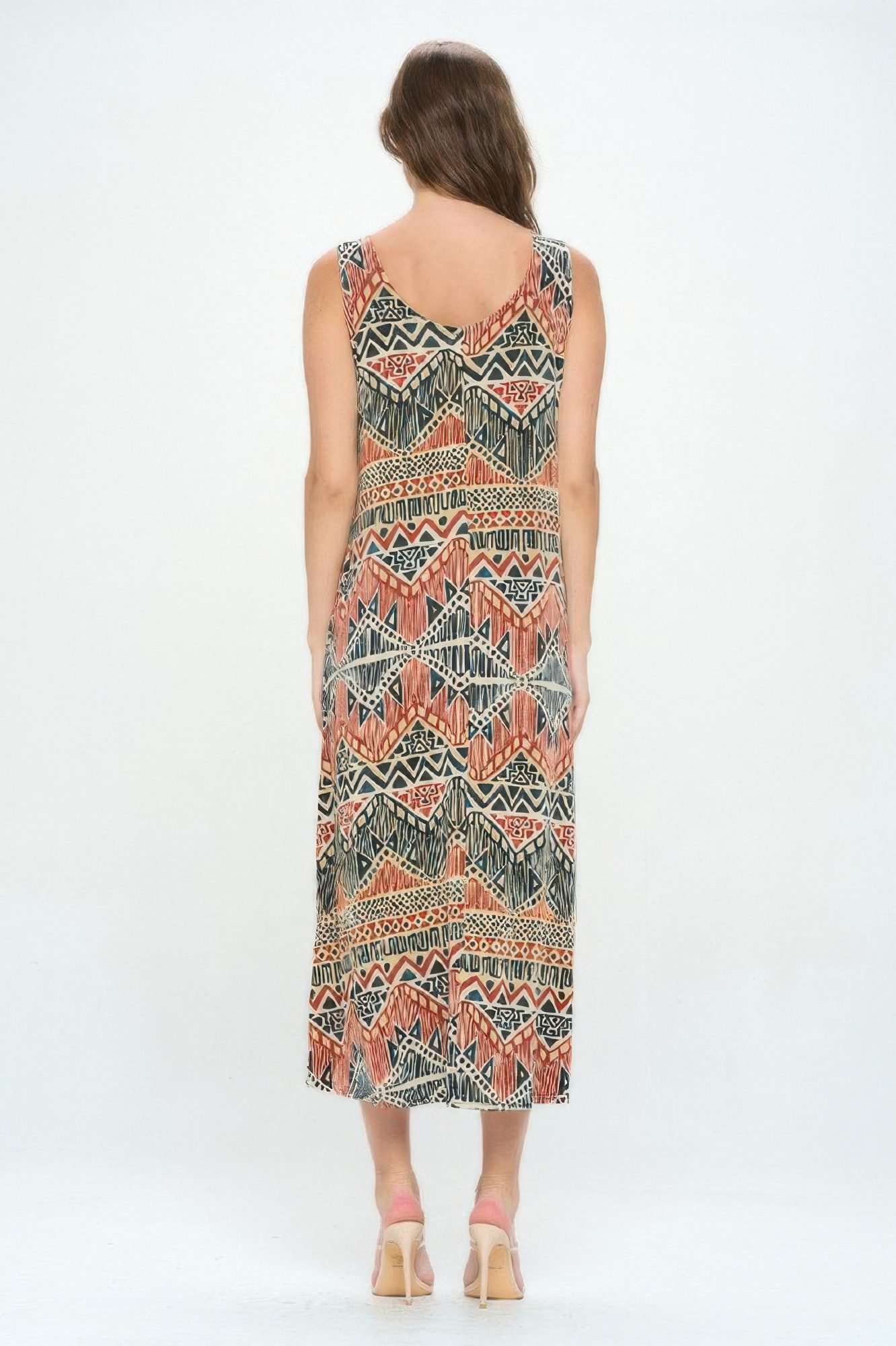 Sleeveless And Soft Round-Neckline Long-53592