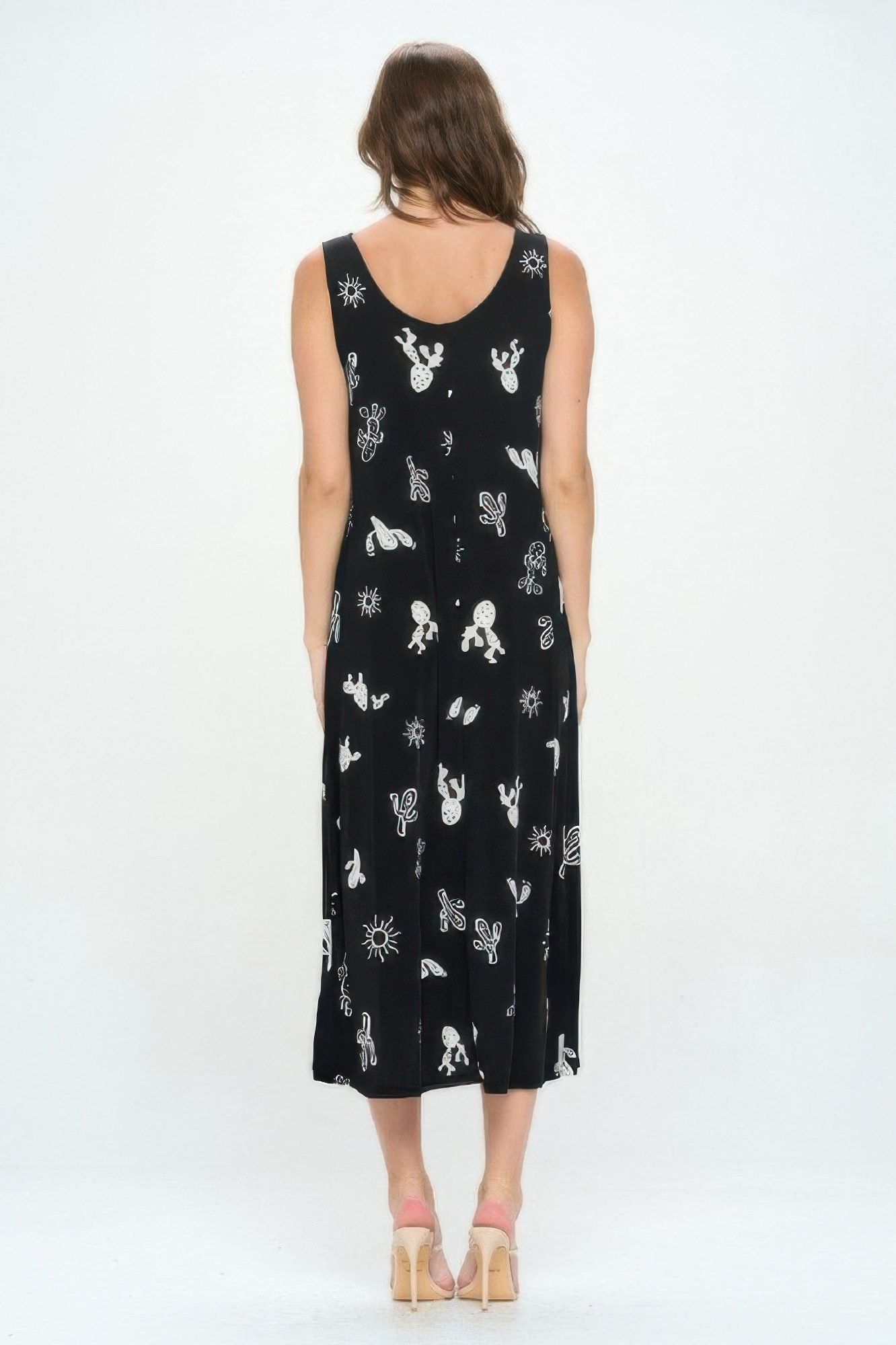 Sleeveless And Soft Round-Neckline Long-53595