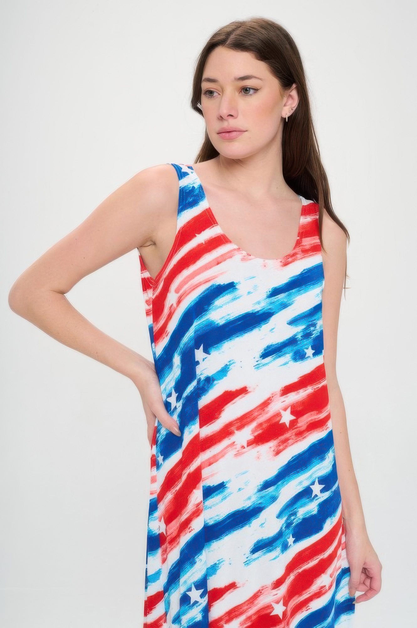 Bns Florida Print Tank Long Dress-53607