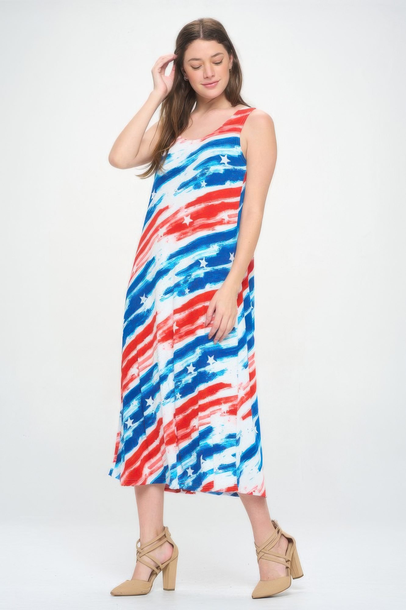 Bns Florida Print Tank Long Dress-53607