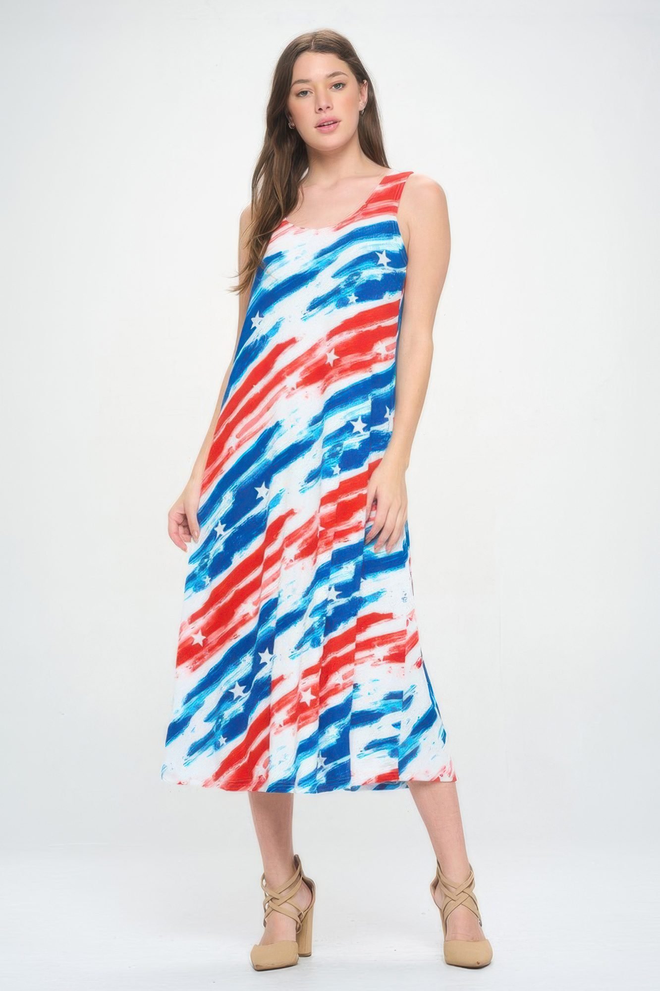 Bns Florida Print Tank Long Dress-53607