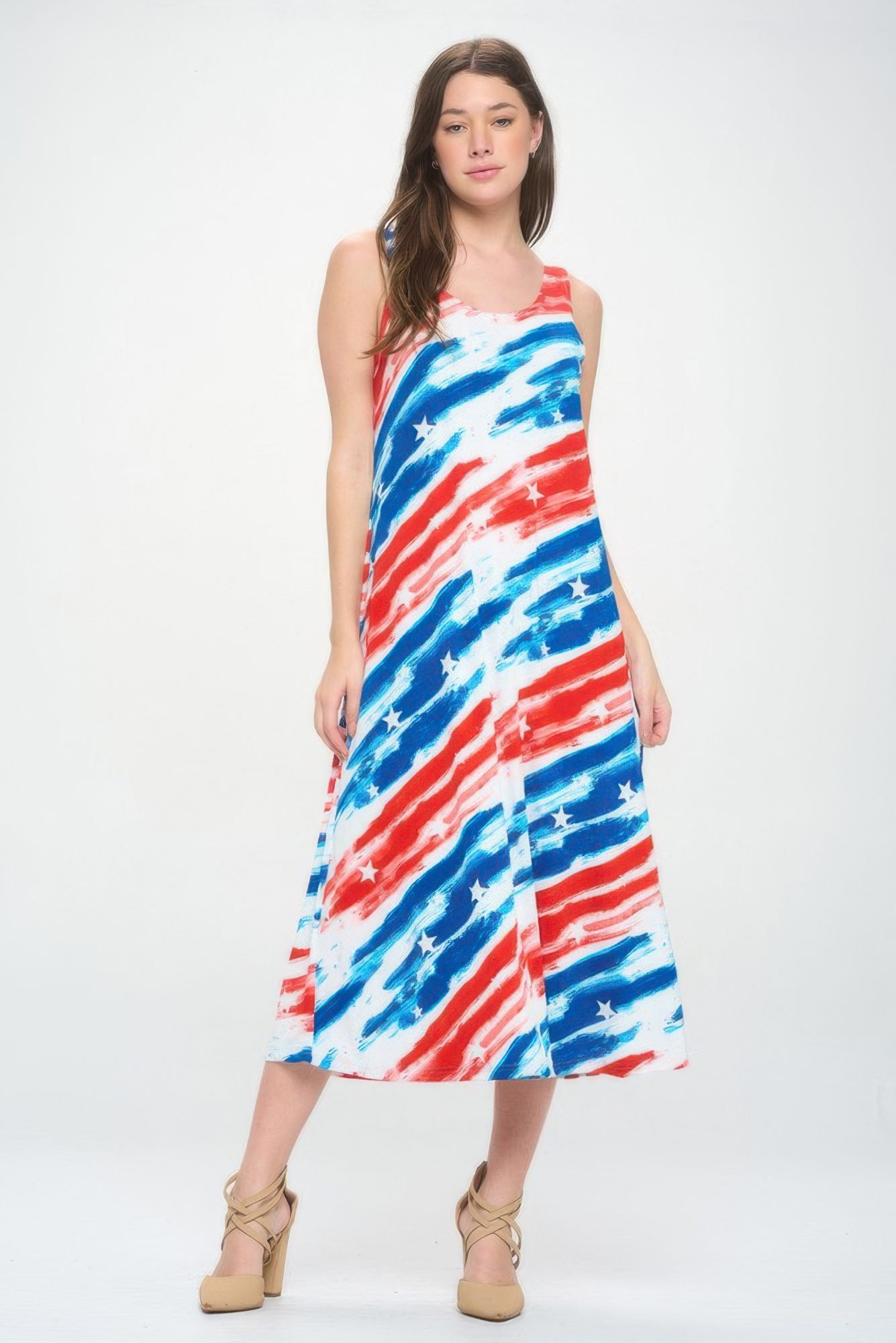 Bns Florida Print Tank Long Dress-53607