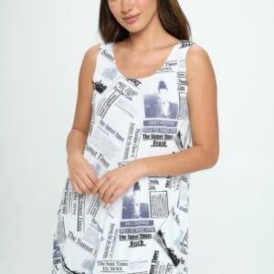 Print Short Tank Dress-53619
