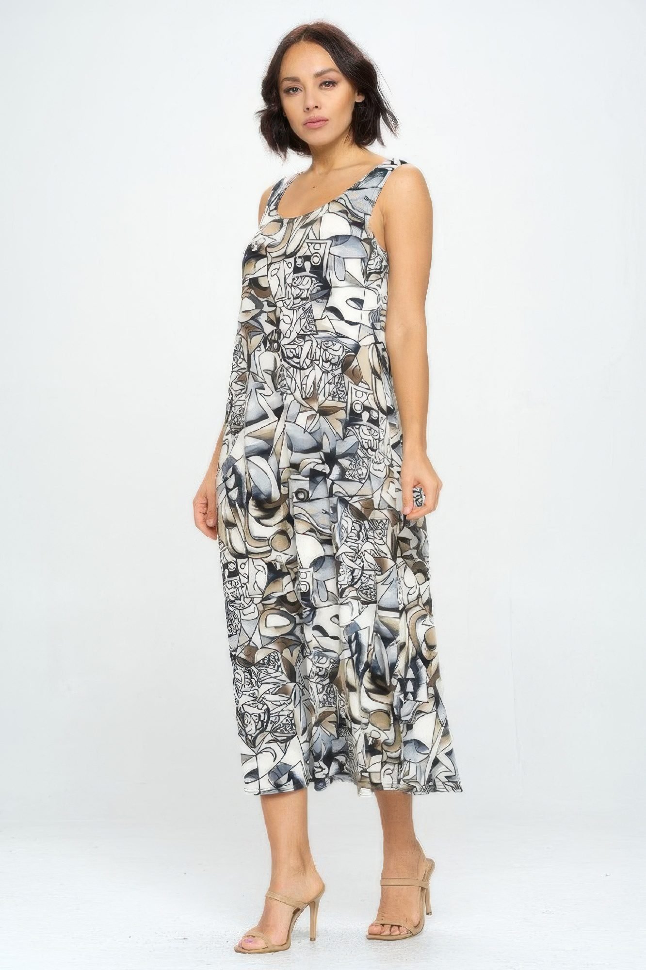 Bns Print Long Tank Dress-53861
