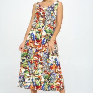 Bns Print Long Tank Dress-53861