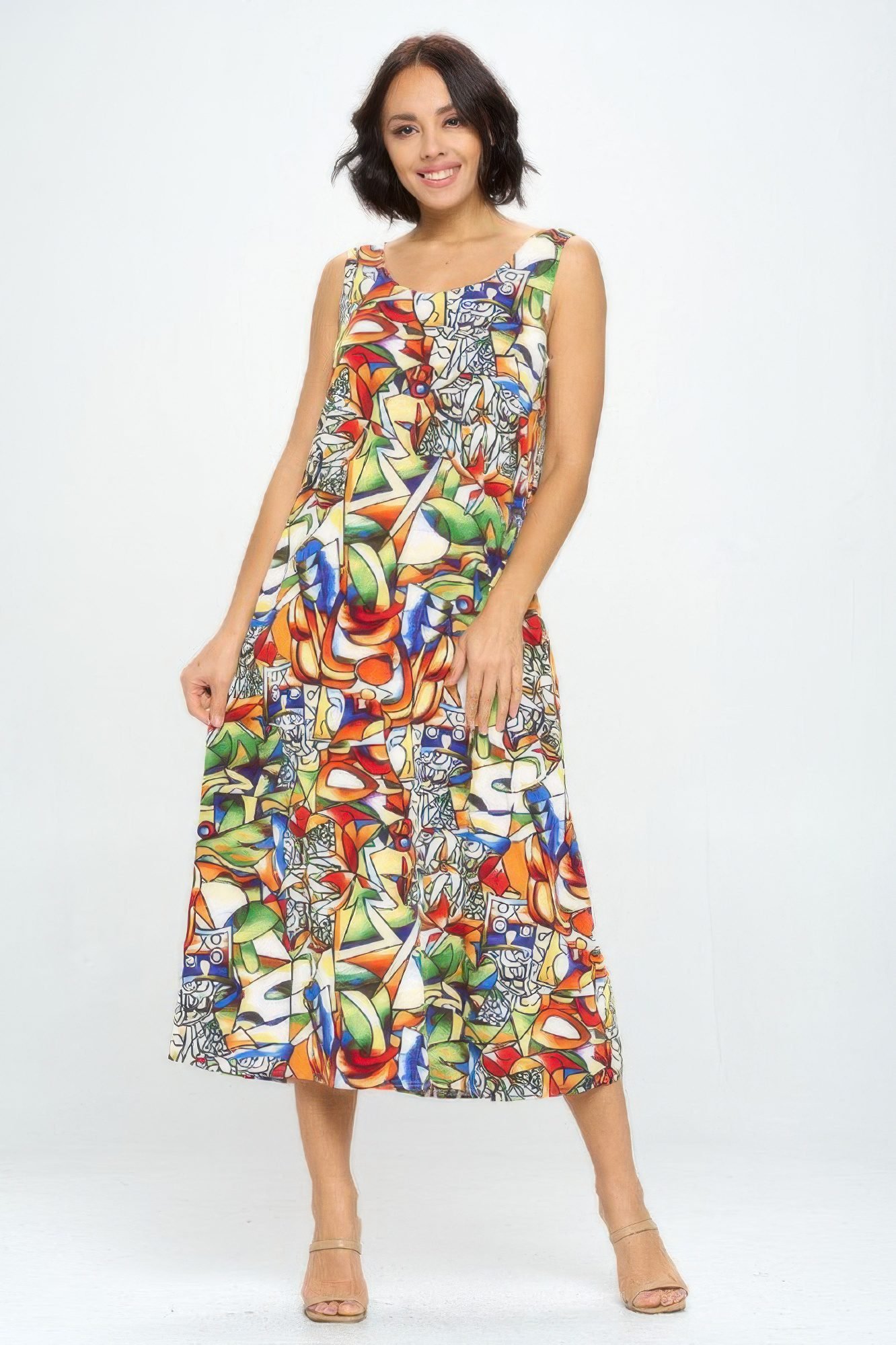 Bns Print Long Tank Dress-53861