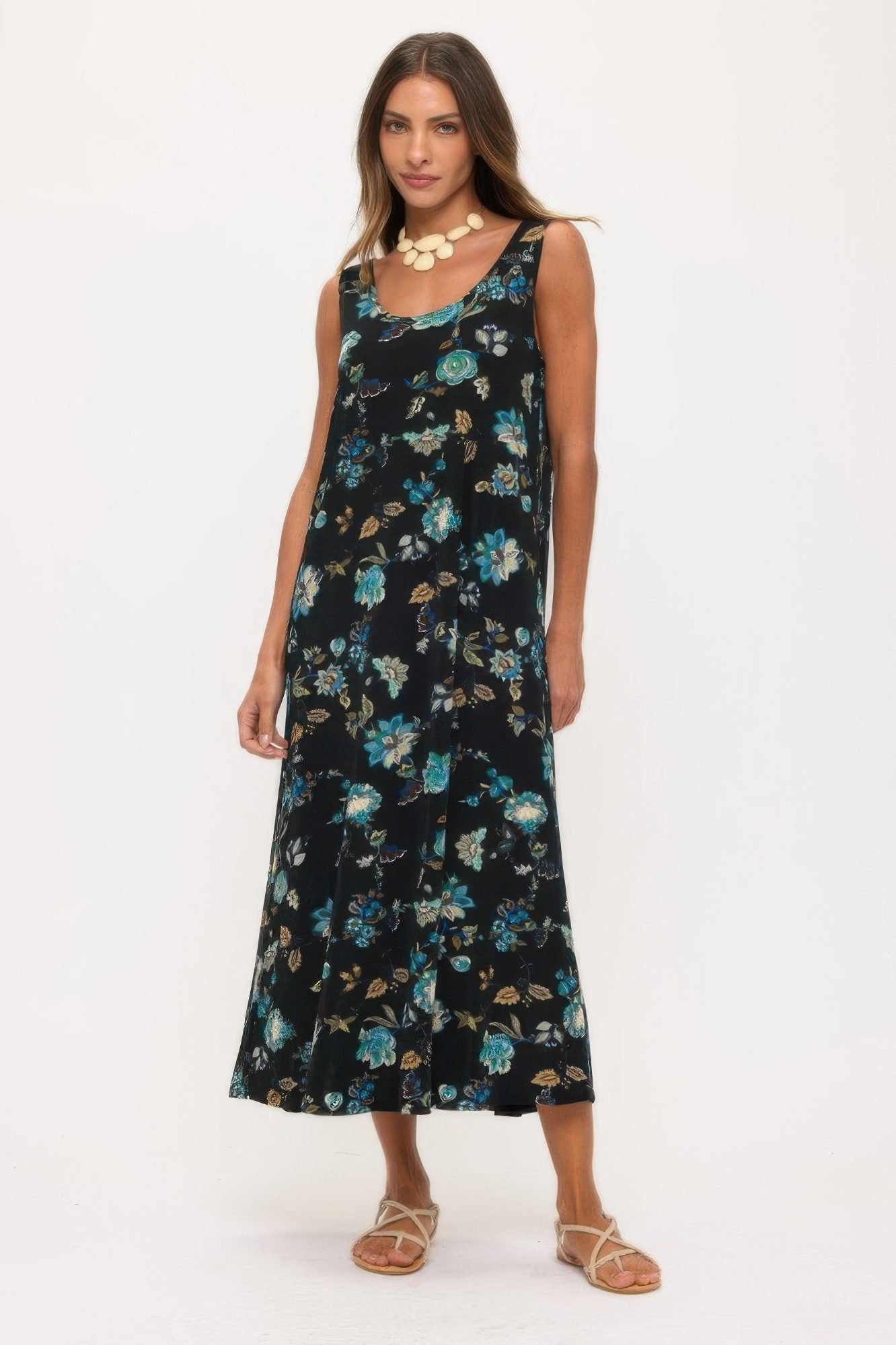 Print Bns Tank Long Dress-53936