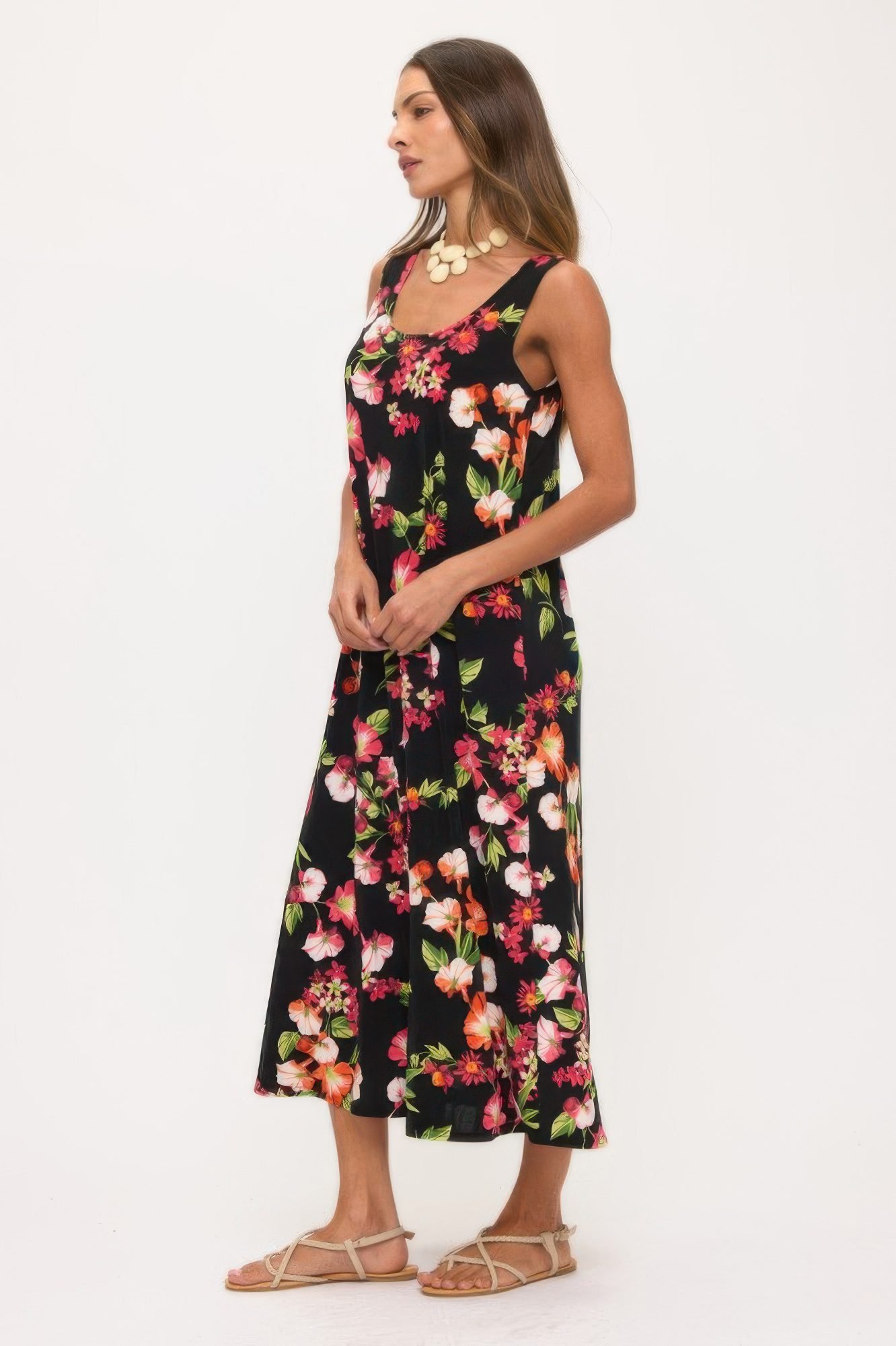 Print Bns Tank Long Dress-53938