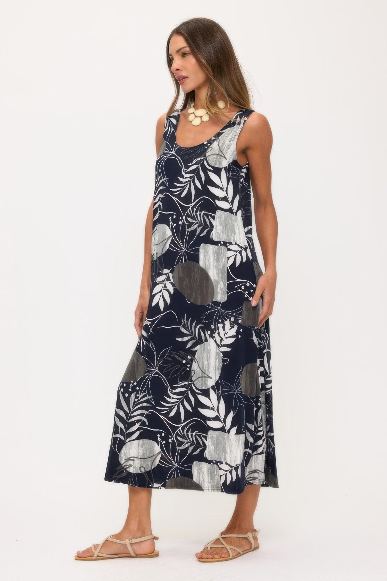 Print Bns Tank Long Dress-53939