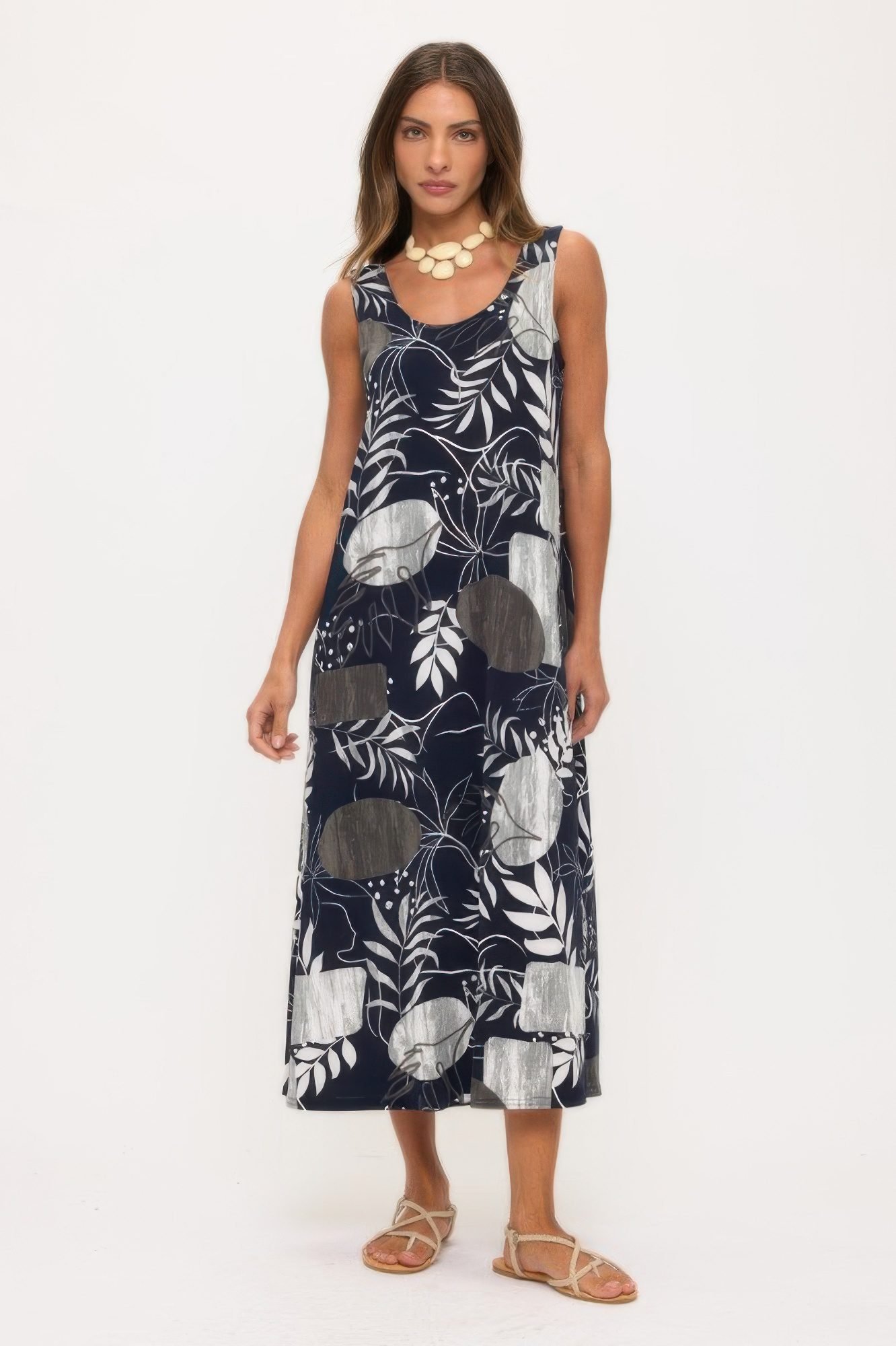 Print Bns Tank Long Dress-53939