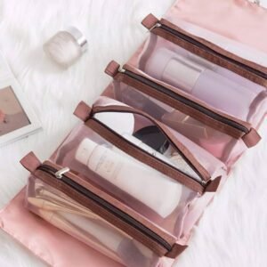 Pink Leegoo Peint Detachable 4-In-1 Foldable Makeup Bag