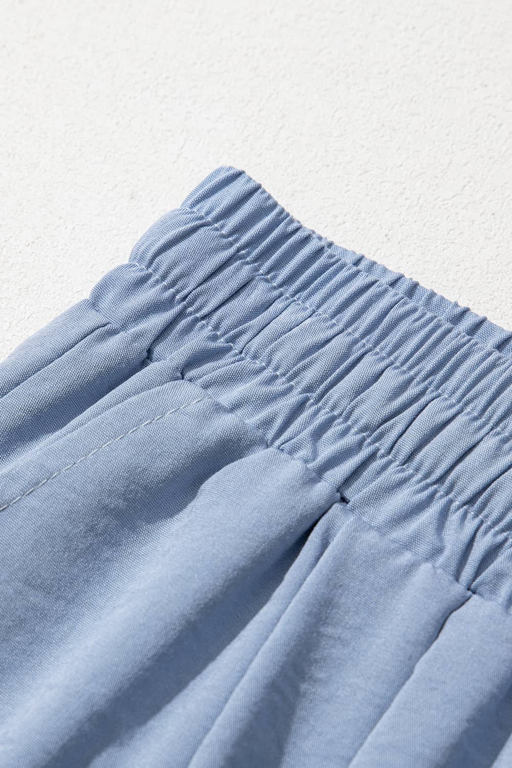 Myosotis Drawstring Elastic Waistband Pleated Loose Pants