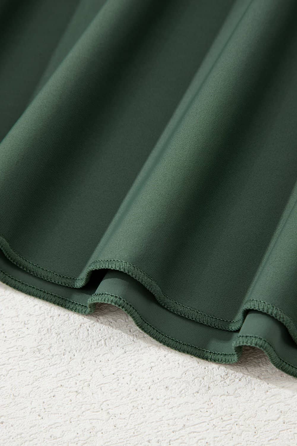 Mist Green Side Tied Waist Square Neck Adjustable Straps A-Line One Piece Swim Dress