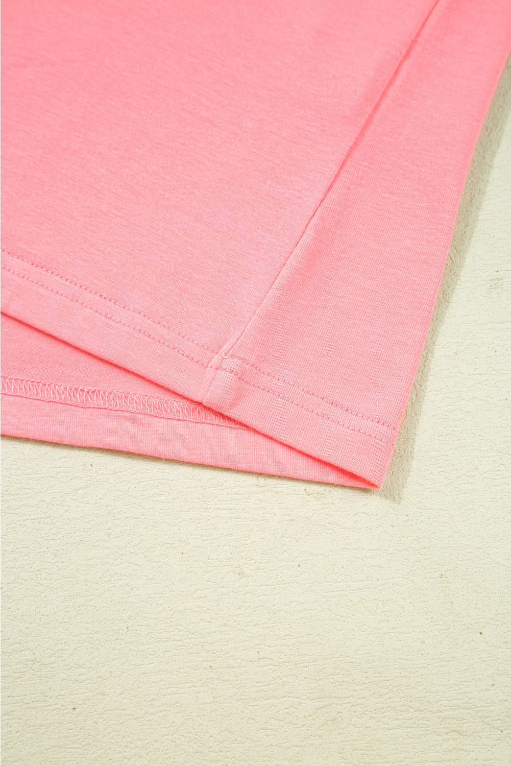 Gossamer Pink Floral Color Block Patchwork Long Sleeve Top