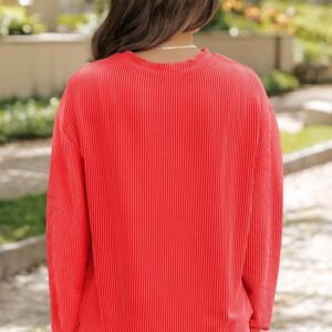 Gold Flame Heat Transfer Christmas Nutcracker Ribbed Long Sleeve Top Shorts Set