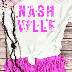White Nashville Star Graphic Crewneck T Shirt