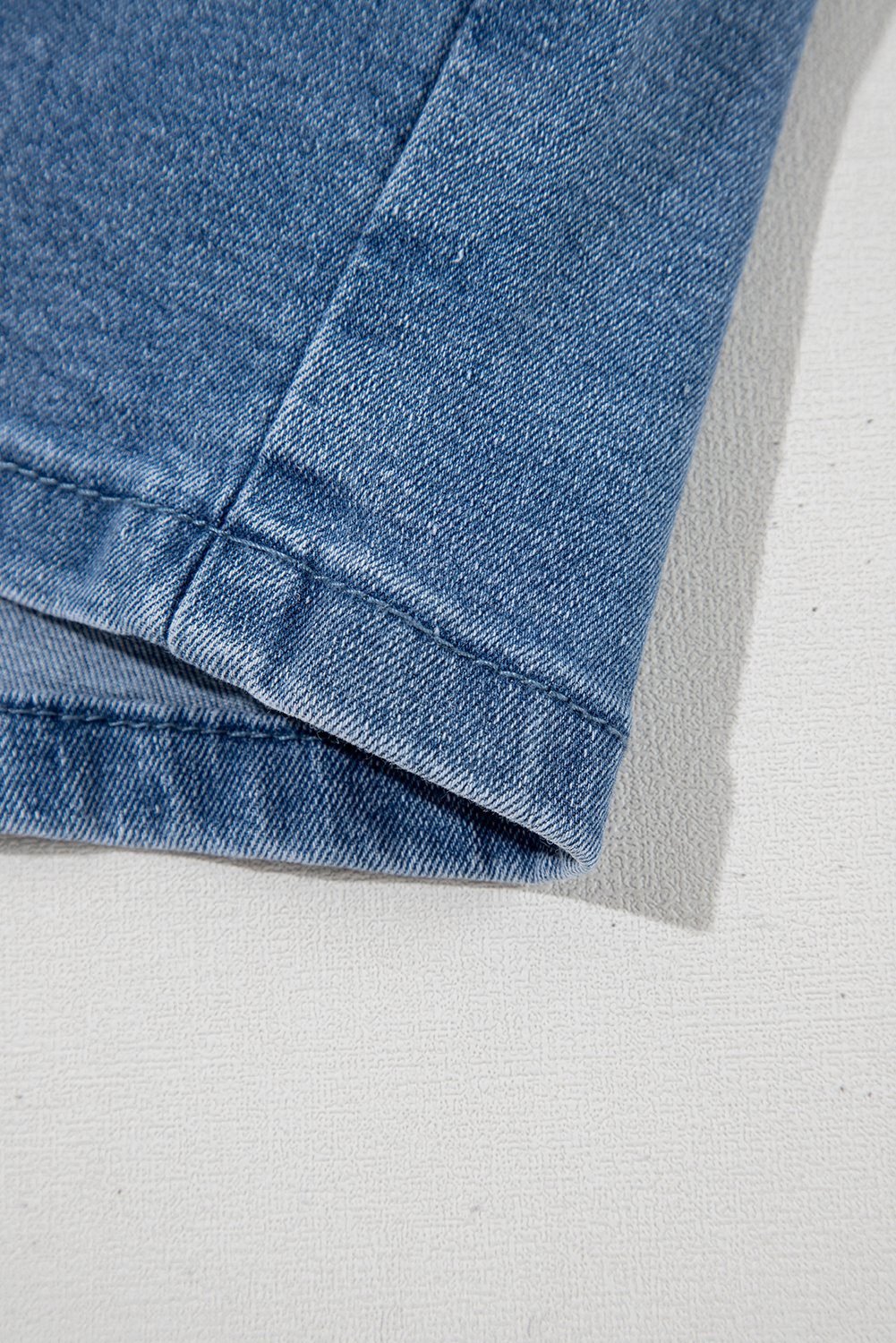 Ashleigh Blue Drawstring High Waist Casual Denim Shorts With Pockets
