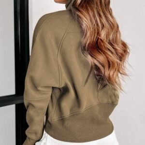 Elmwood Fleece Lined Zip Up Stand Collar Thumbhole Sleeve Sweatshirt