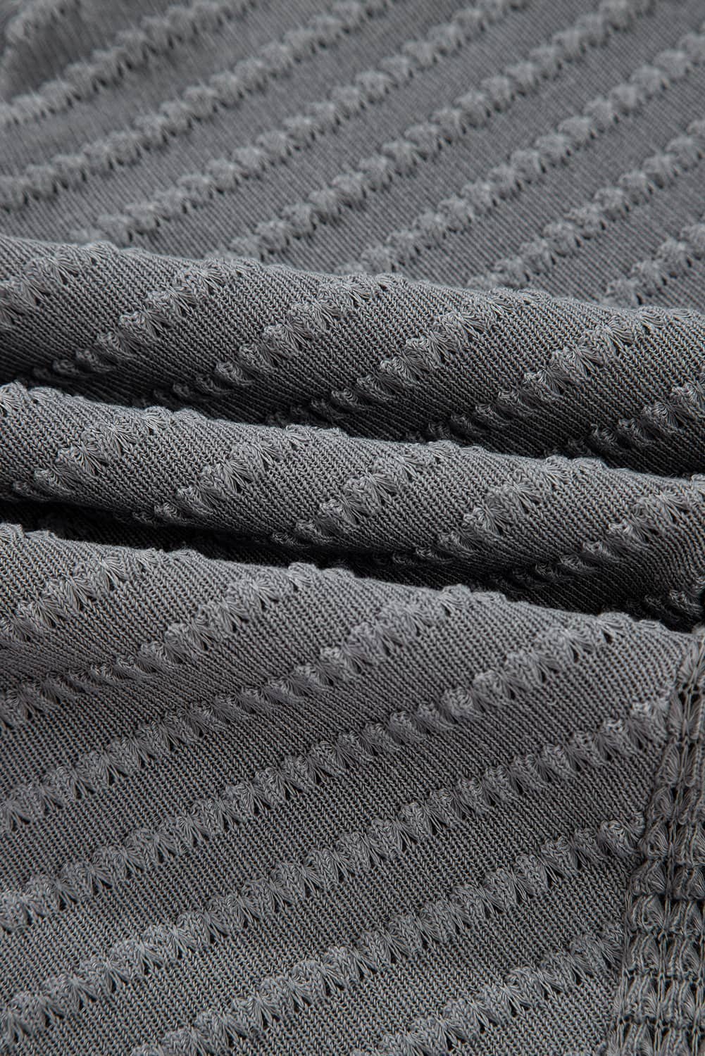 Sleet V Neck Chevron Texture Patchwork Long Sleeve Knit Top