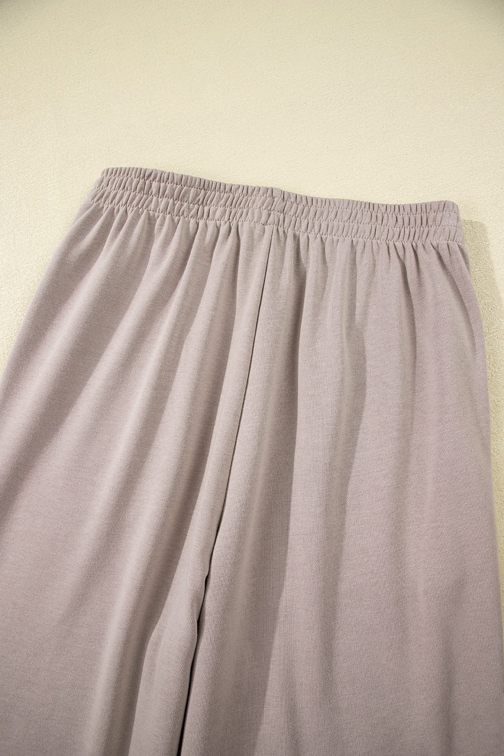 Gray Morn Varsity Striped Detail Crewneck Pullover Elastic Sweatpants 2Pcs Outfit