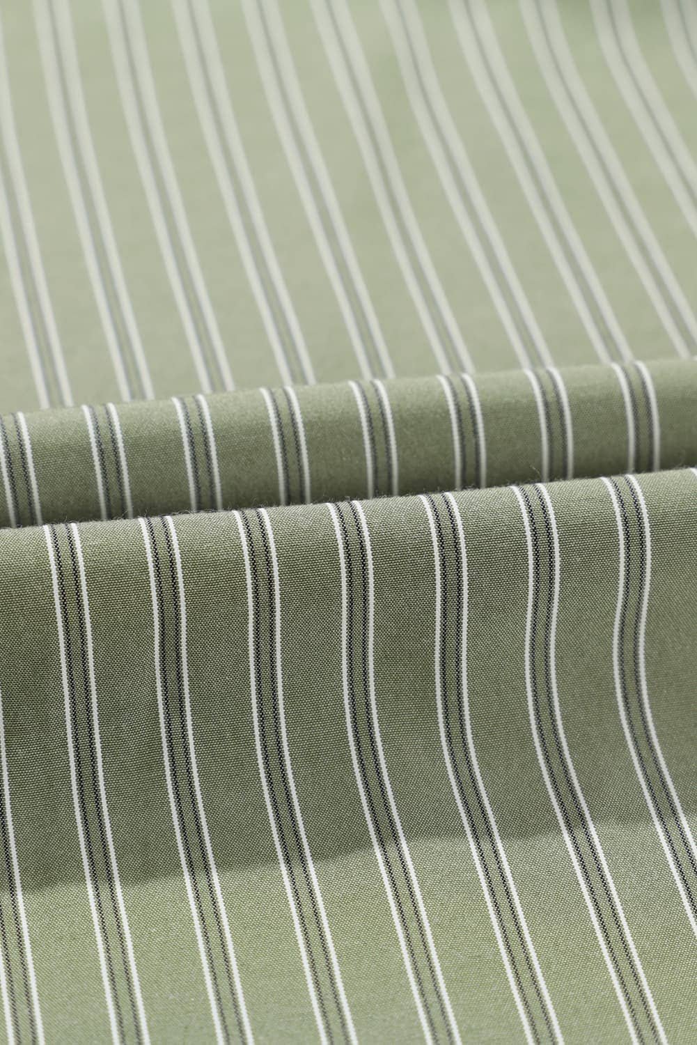 Green Stripe Button Up Oversized Casual Shirt