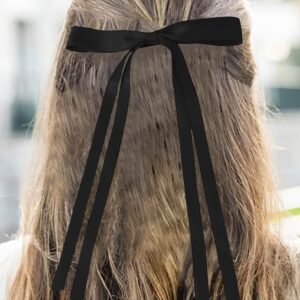 Black Ribbon Bowknot Hair Clip