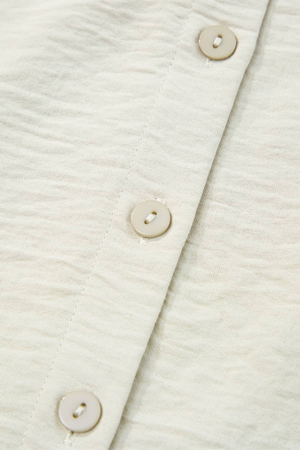 Beige Pure Color Patch Pocket Shirt