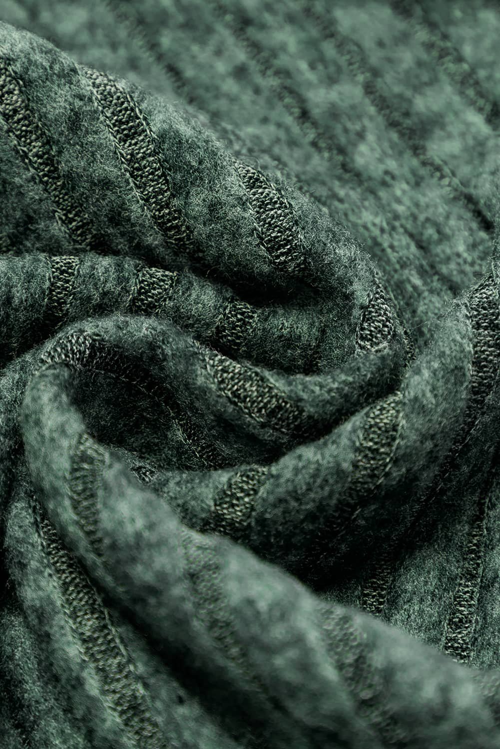 Mist Green Ribbed Keyhole Short Sleeve Wide Leg Jumpsuit