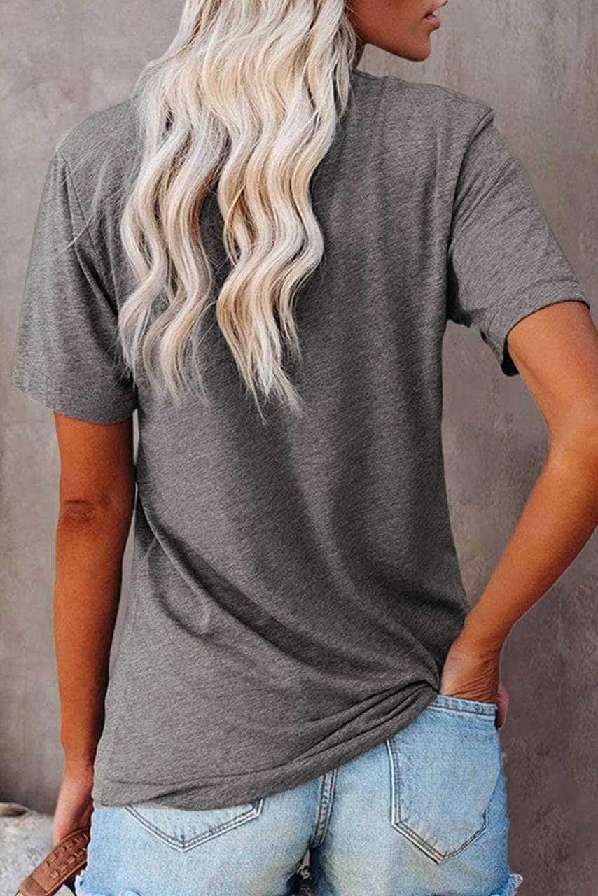 Be Kind Leopard Heart Shape Print Short Sleeve T-Shirt