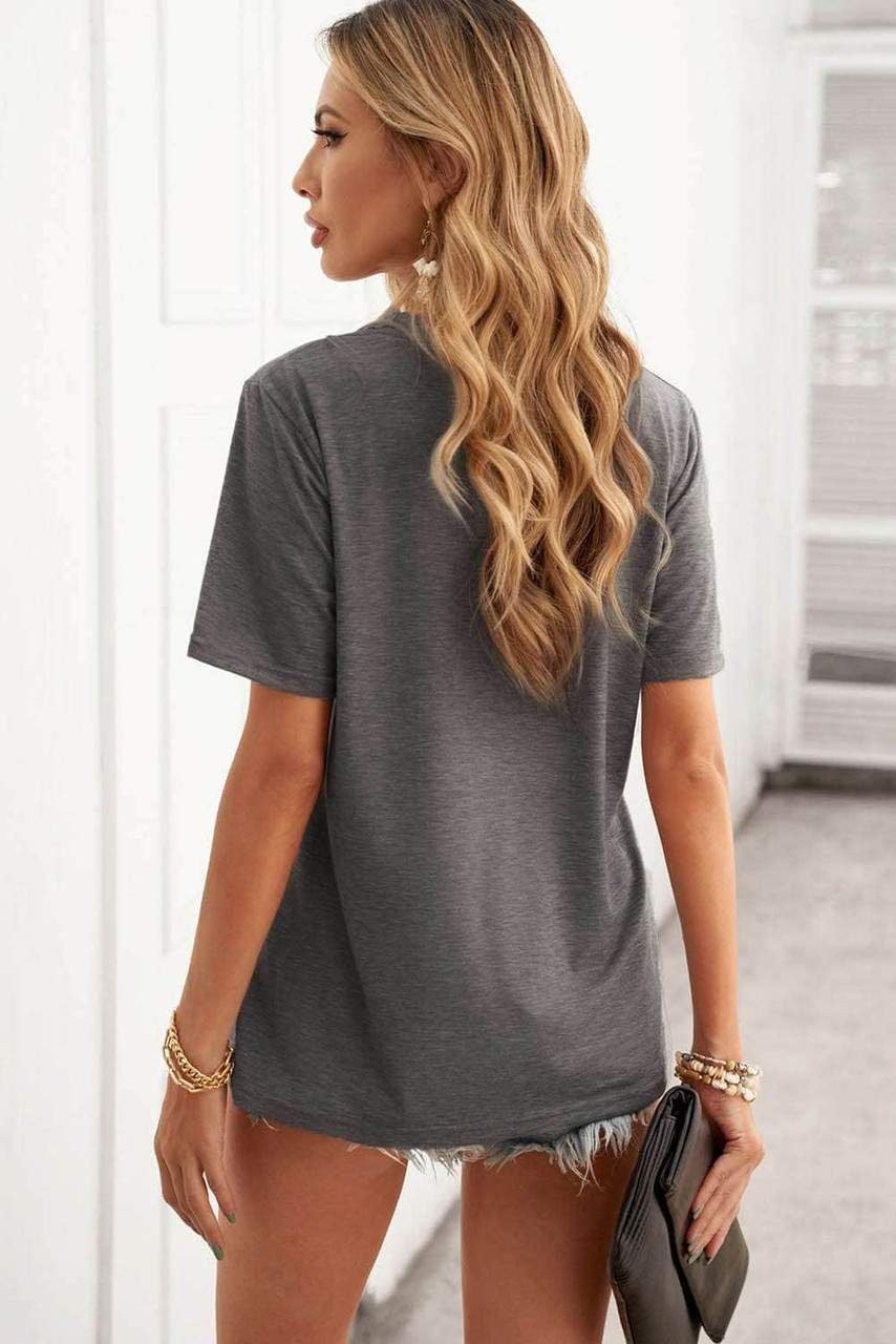 Be Kind Leopard Heart Shape Print Short Sleeve T-Shirt